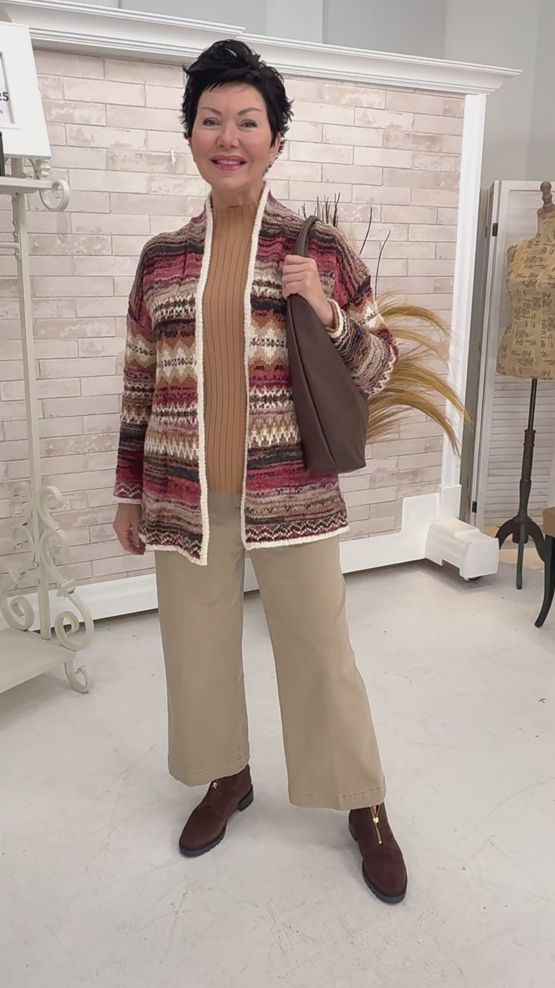 Charlie B - Space Dye Jaquard Cardigans with Pockets - SALE