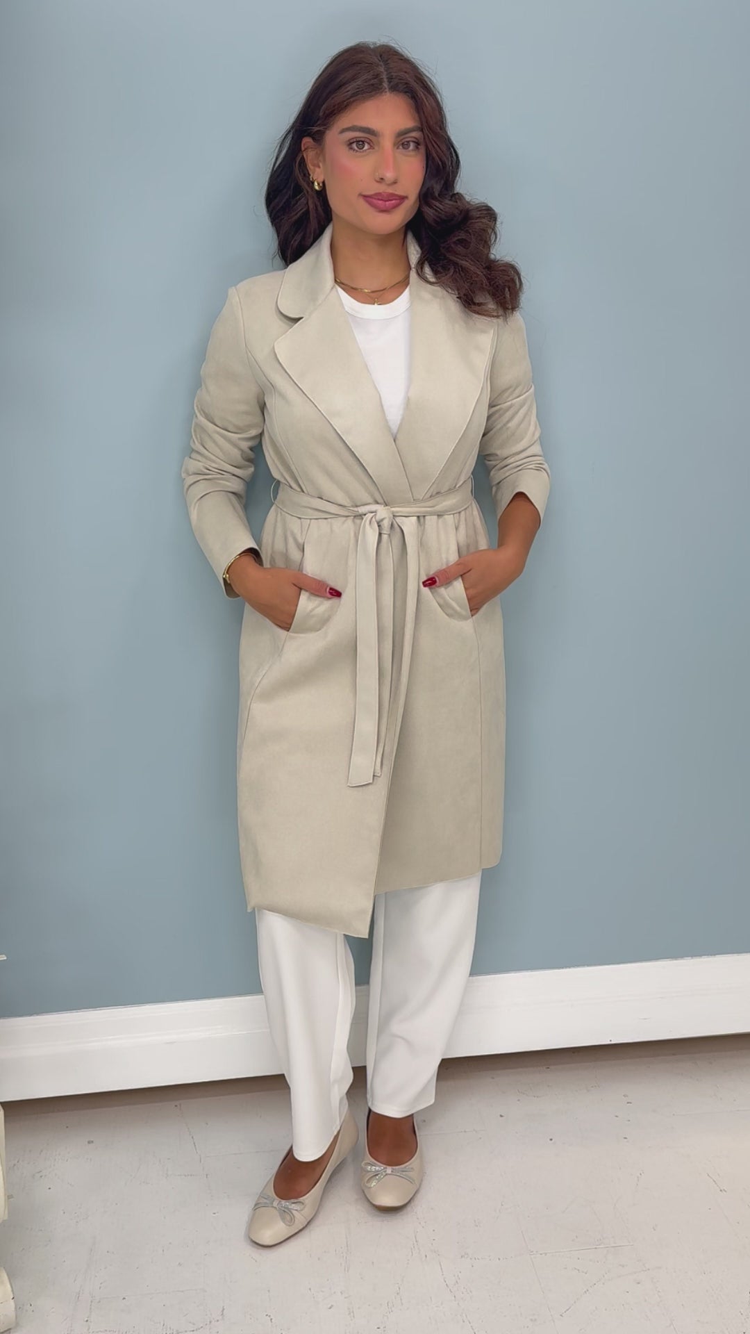 Joseph Ribkoff - Scuba Suede Straight Coat