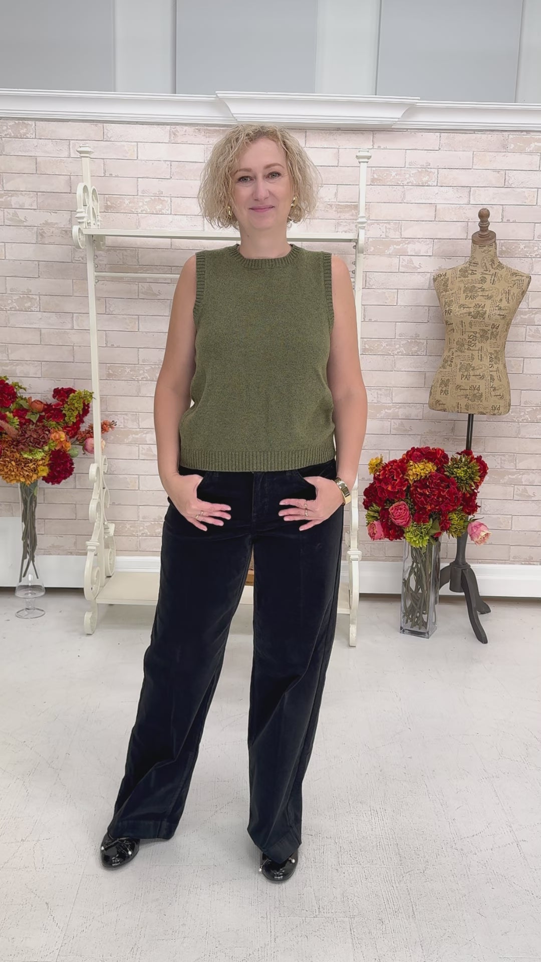 NYDJ - Teresa Wide Leg 1 1/2 Hem - Black