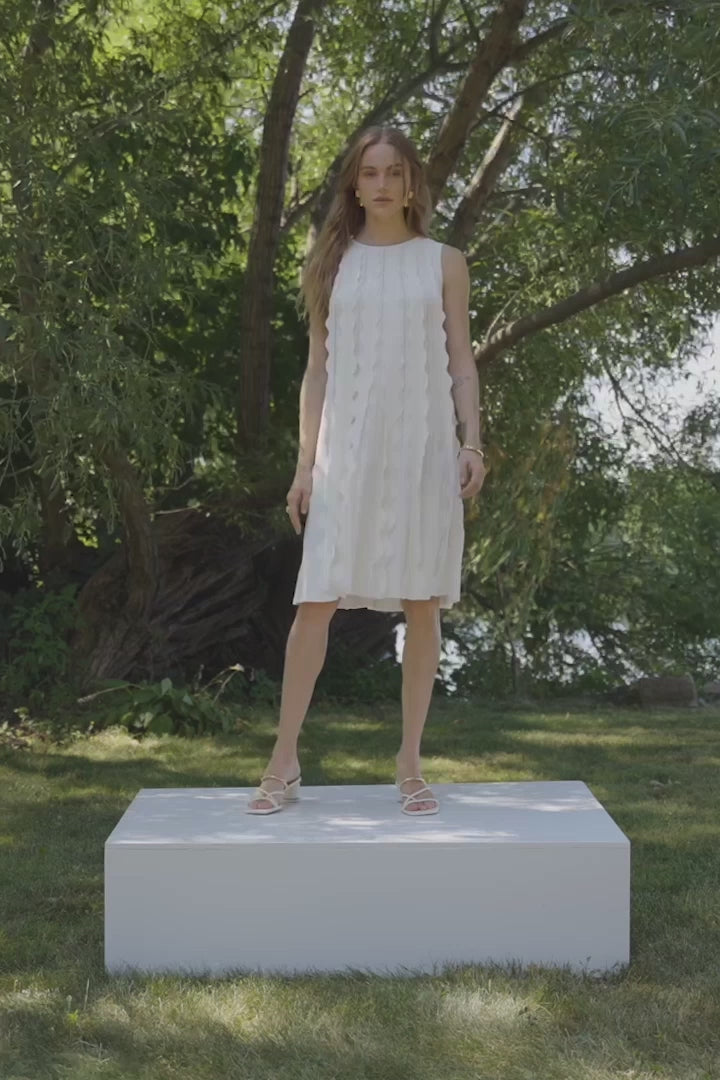 Joseph Ribkoff - Viscose Sweater Knit Sleeveless A-Line Dress