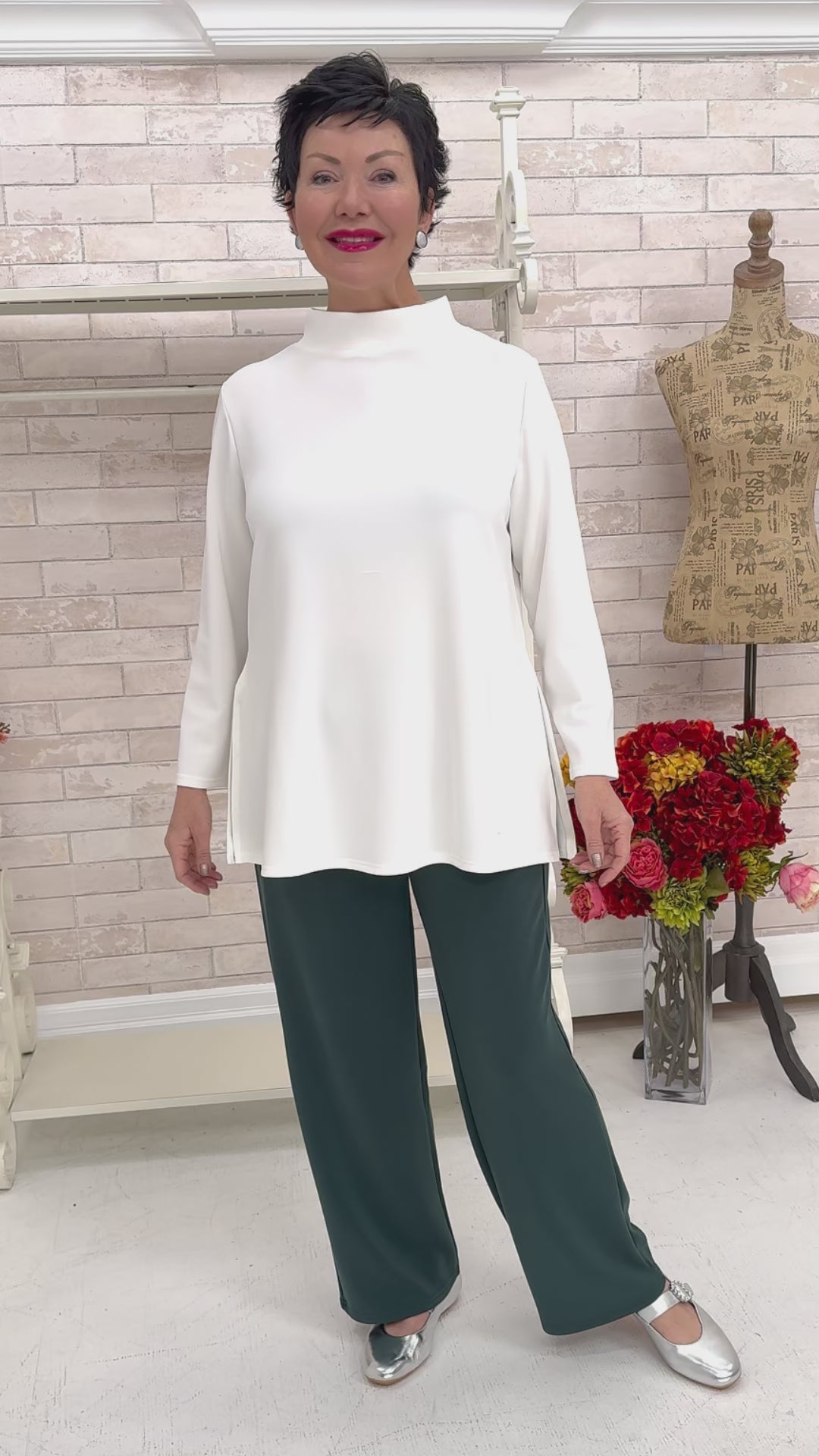 Shepherd's - Scuba Kirsten Mock Neck Top