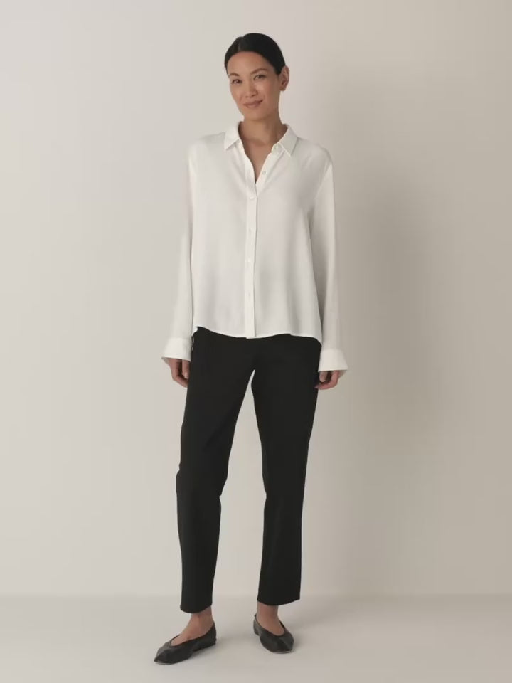 Eileen Fisher - Washable Flex Ponte Tapered Trouser Pant