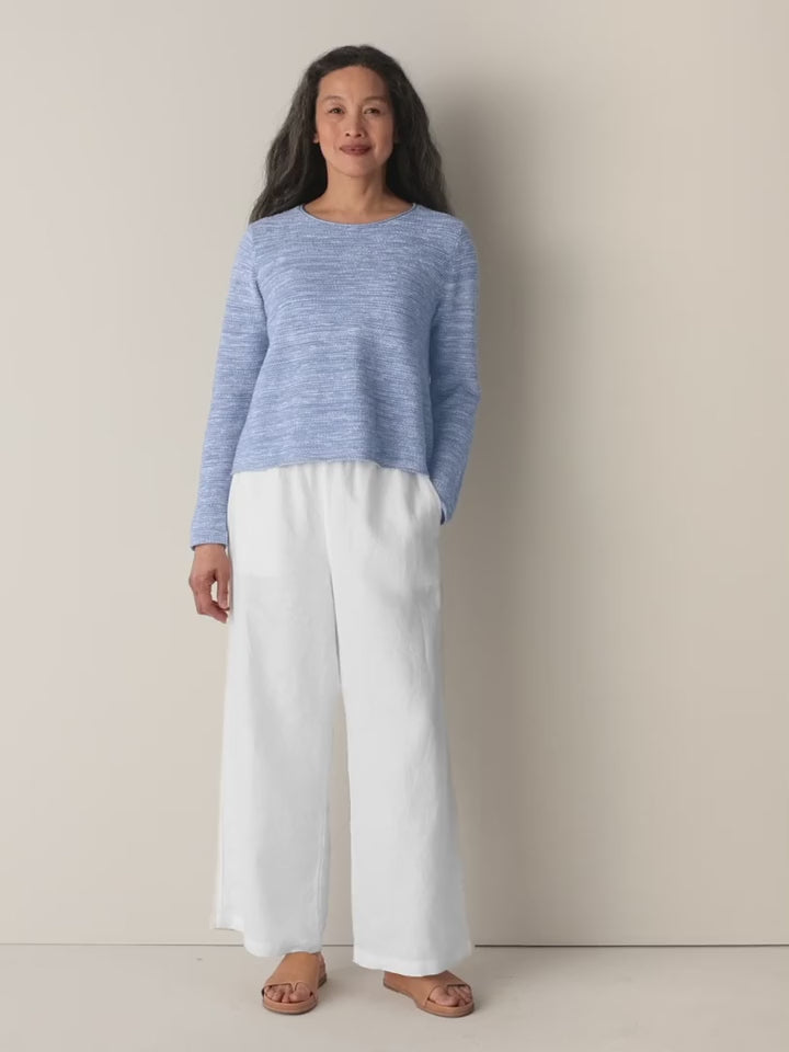 Eileen Fisher - Organic Linen Cotton Slub Crew Neck Top