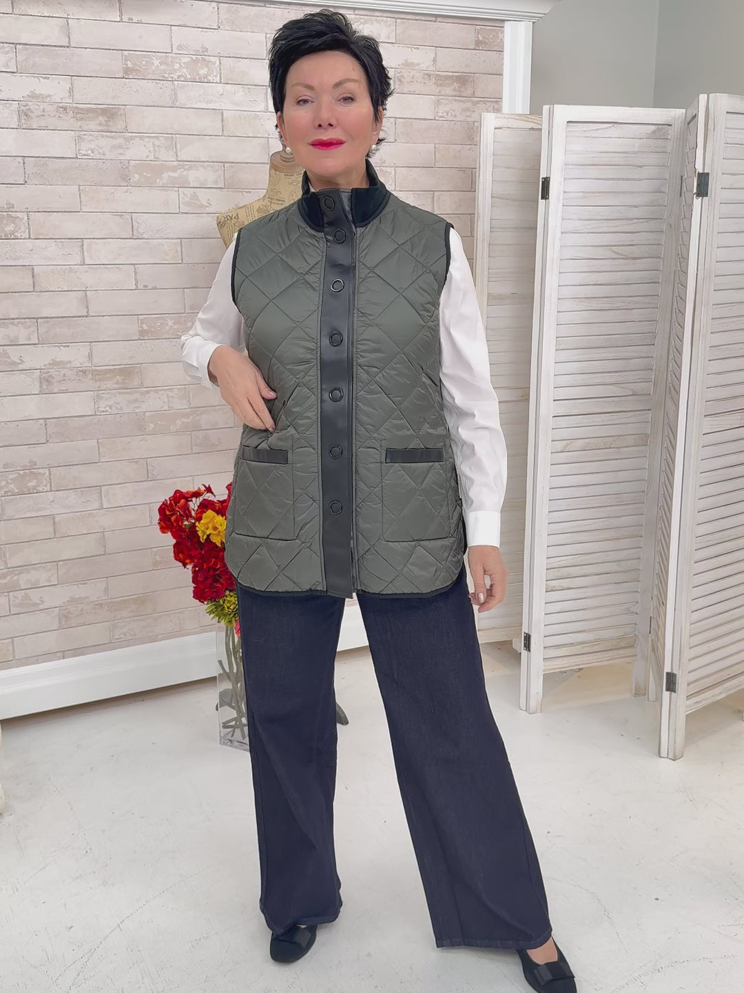 Charlie B - Irridescent Reversible Vest - SALE