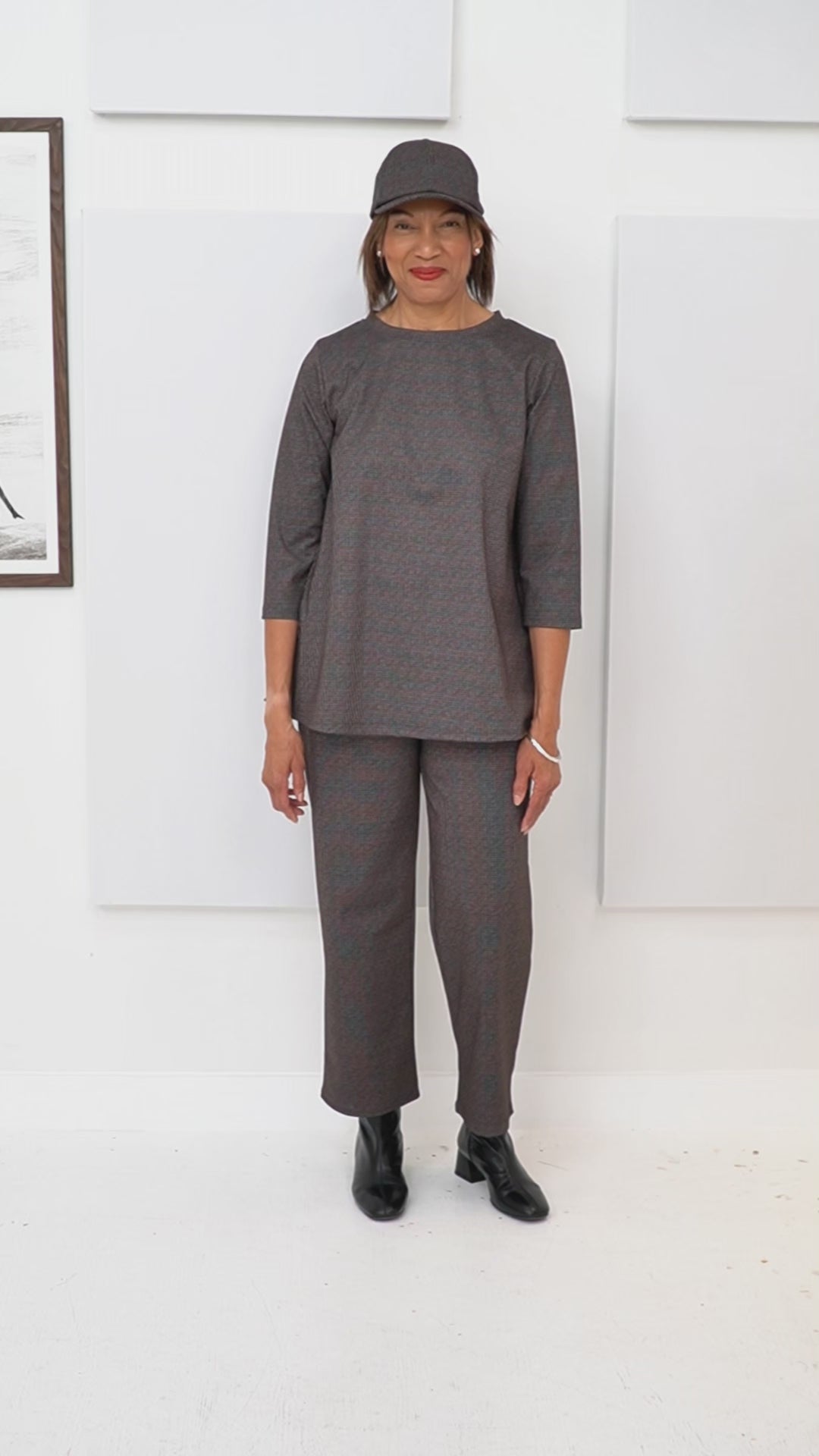 Shepherd's - Ponte Compass Pant Extended Houndstooth