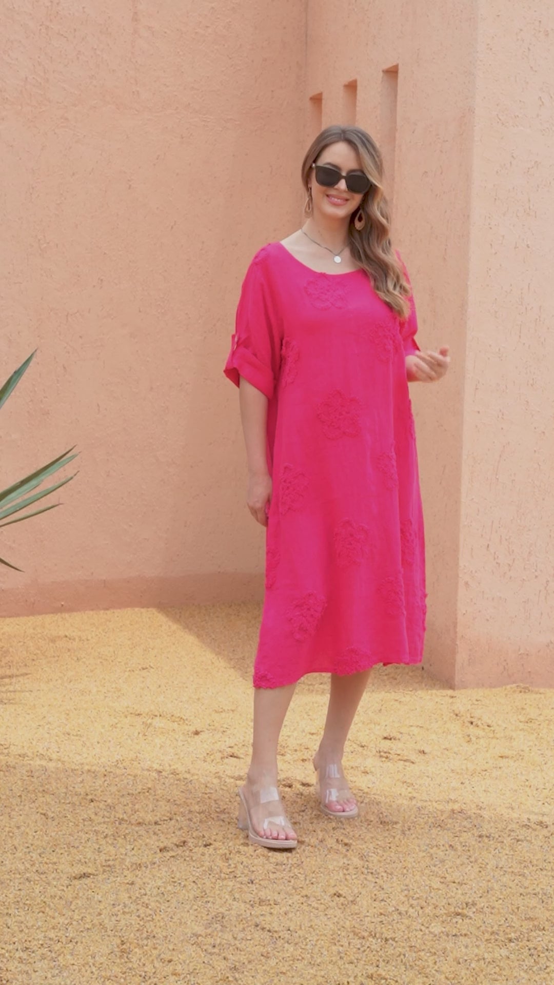 Orange - Lila’s Bloom Stitch Dress