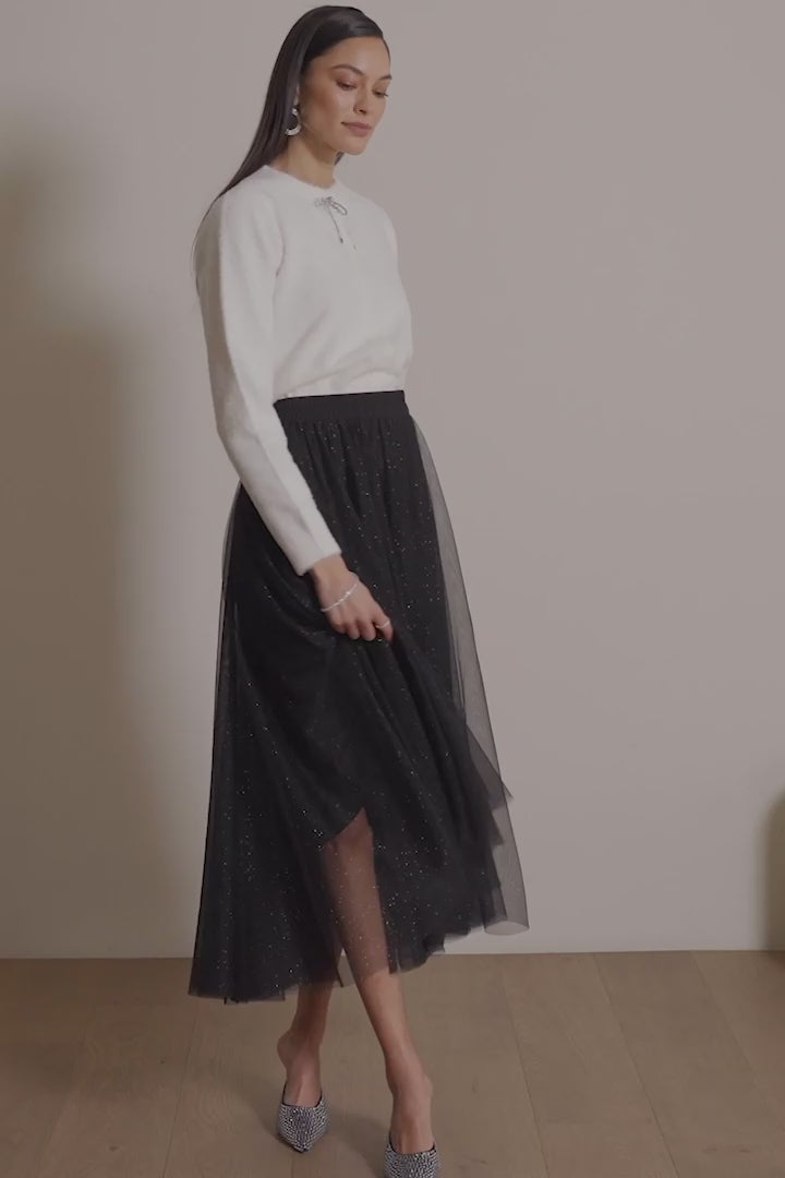 Joseph Ribkoff - Tulle Flared Skirt