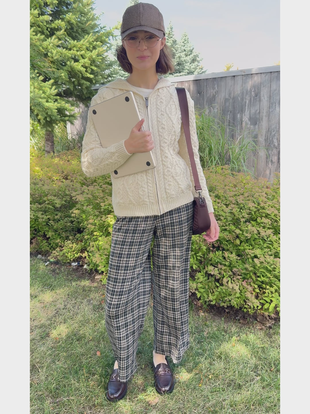 Irelands Eye - Ash Aran Zipped Hooded Jacket - SALE