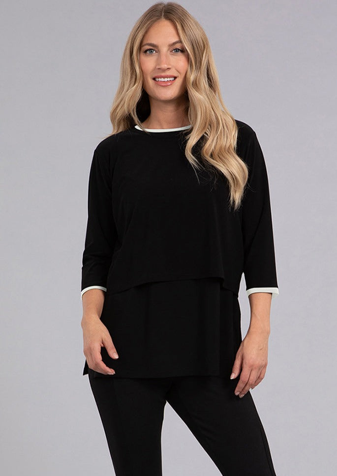 Sympli - Tipped Go To Cropped Tee