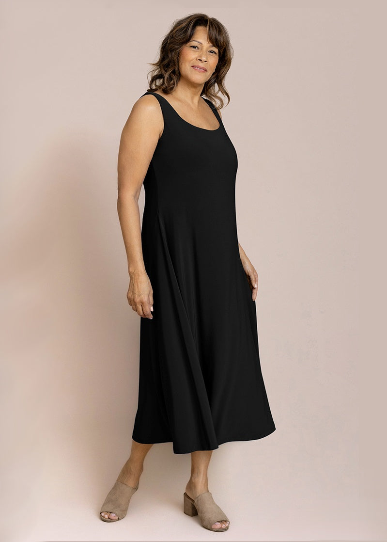 Sympli - Square Neck Fit and Flare Dress
