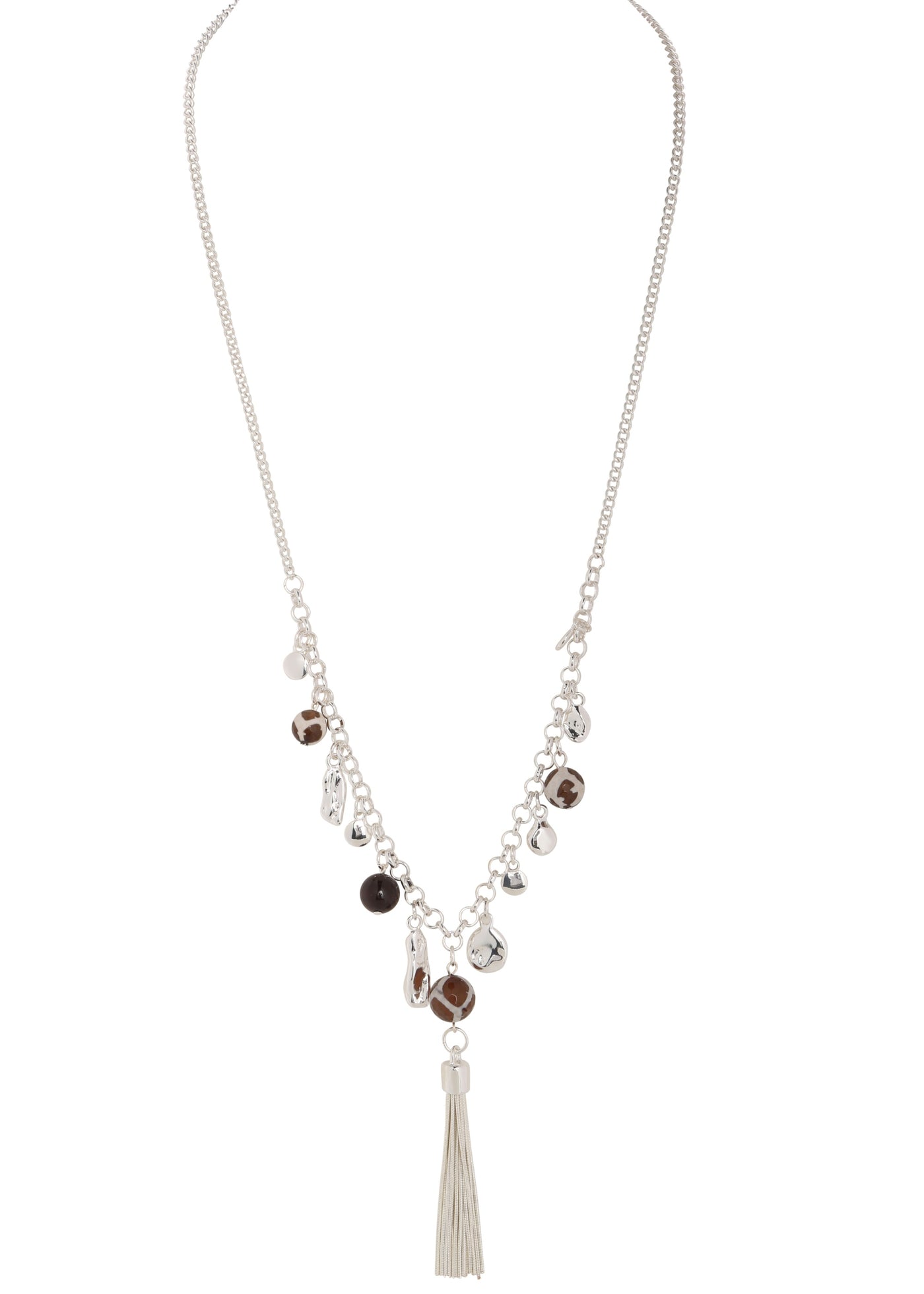 Merx - Silver Tassle Necklace