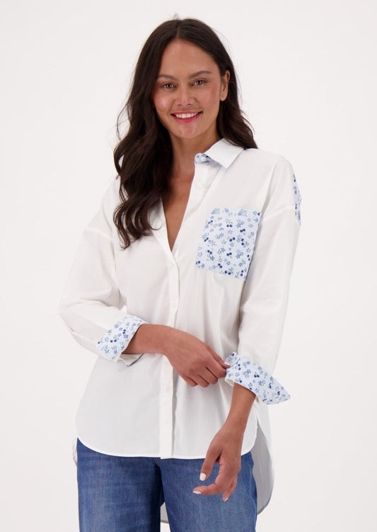 Gabby Isabella - Patch Pocket Button Up Blouse