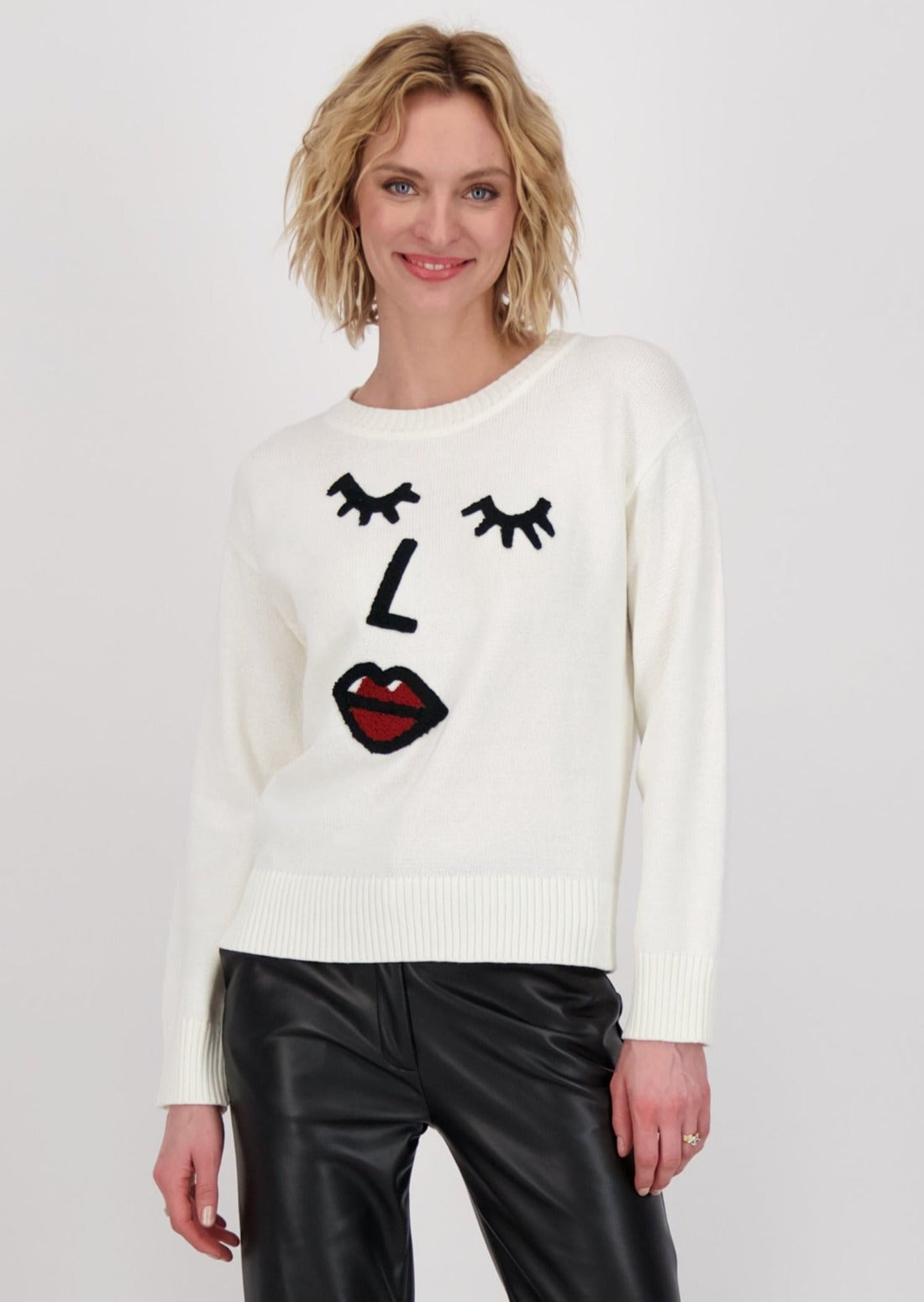 Gabby Isabella - Abstract Face Sweater