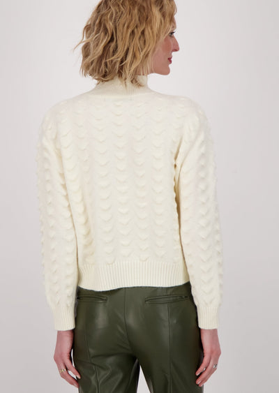 Gabby Isabella - Textured Knit Mockneck Sweater