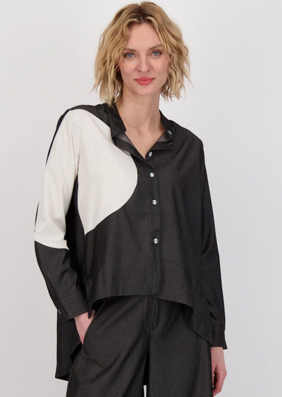 Gabby Isabella - Abstract Button Down Blouse