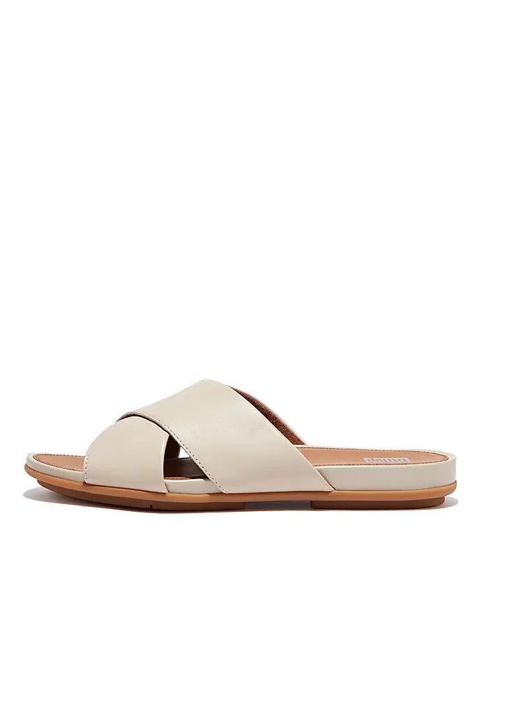 FitFlop - Gracie Leather Cross Slides